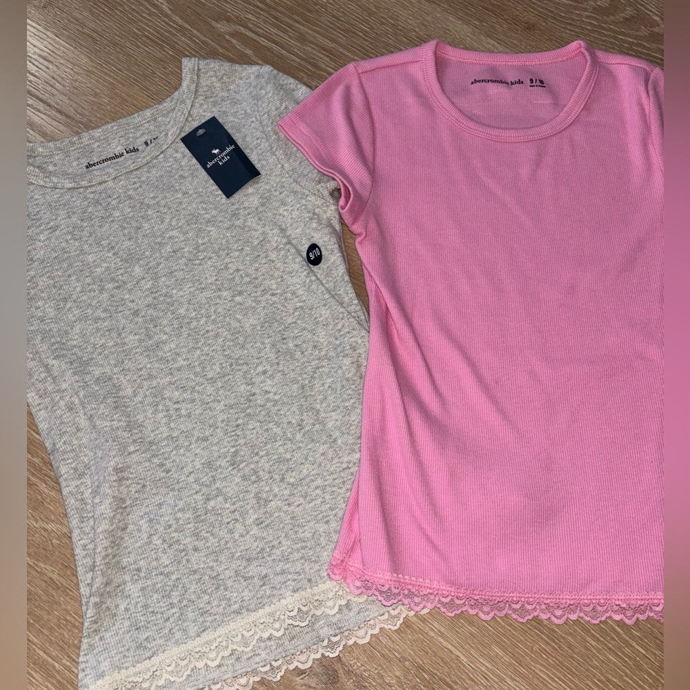 Abercrombie girls ribbed tshirts size 9/10